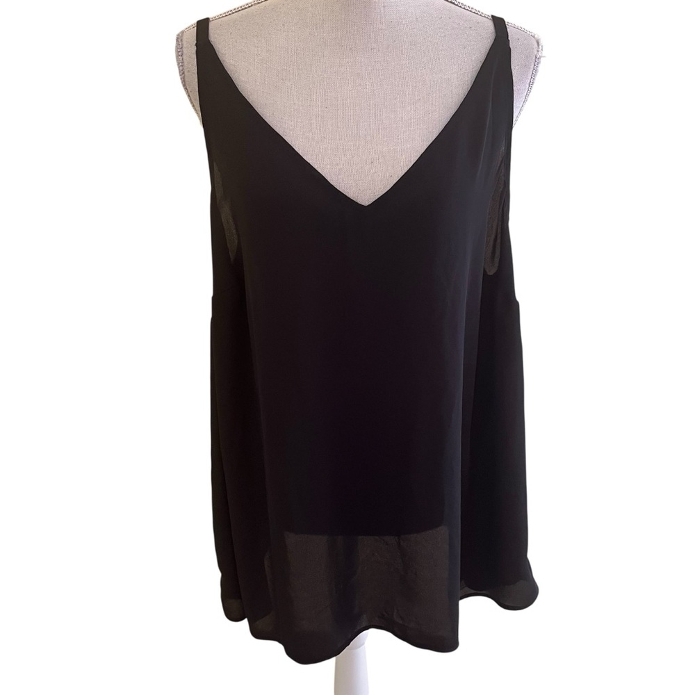 torrid Black V-Neck Chiffon Cami 2X